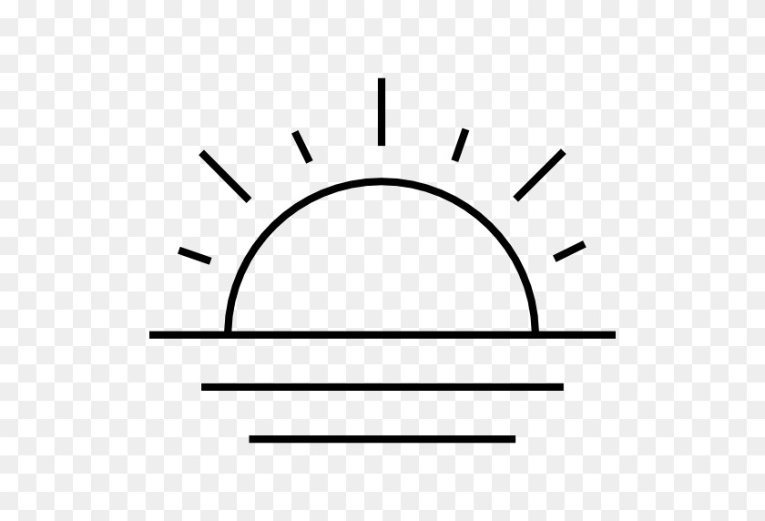 512x512 Sunrise Icon - Sunrise Clipart Black And White