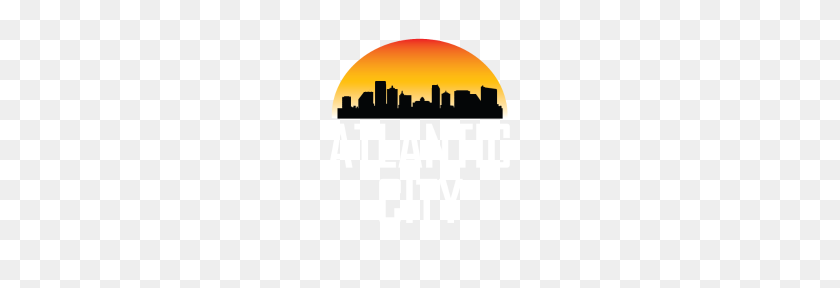 190x228 Sunset Skyline Silhouette Of Atlantic City Nj - City Skyline Silhouette PNG