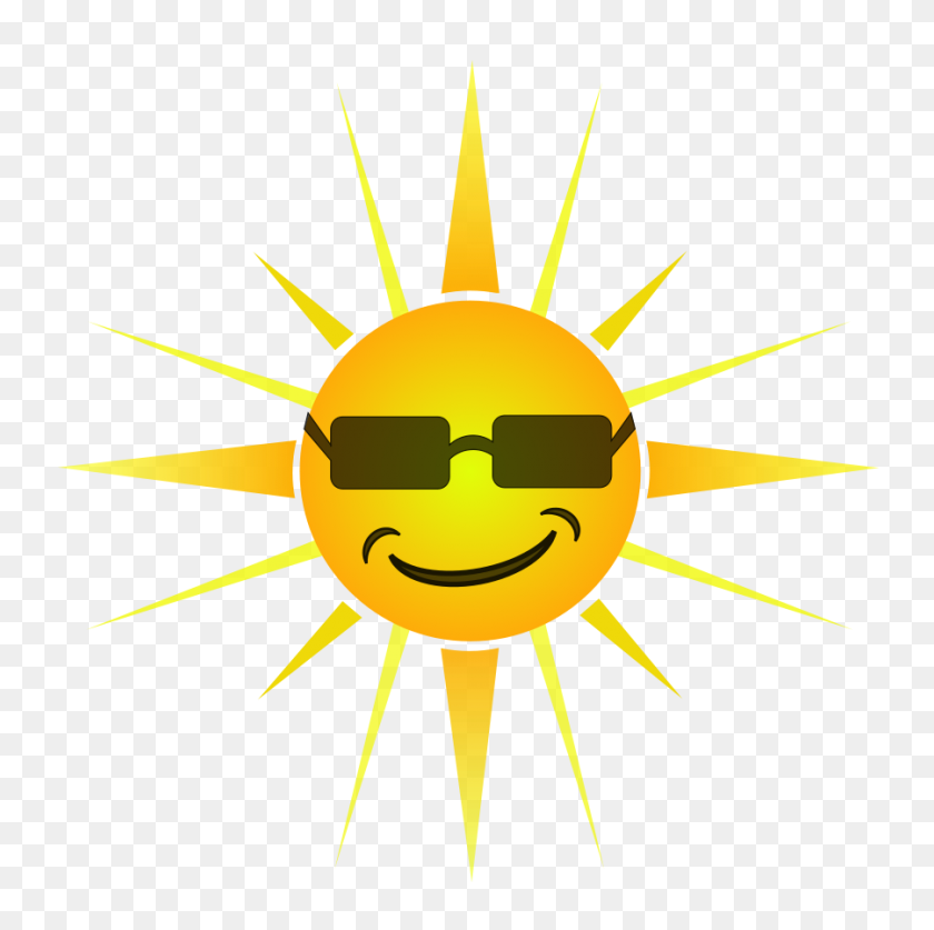 900x897 Sunshine Clipart Free - Sun With Rays Clipart
