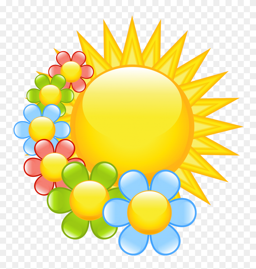 2624x2769 Sunshine Clipart Spring Sun - Flower Clipart Transparent Background