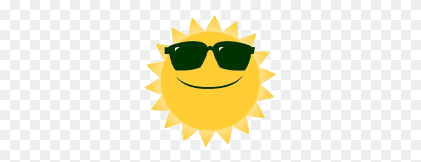 263x264 Sunshine Free Sun Clipart - Clipart De Gafas Cuadradas