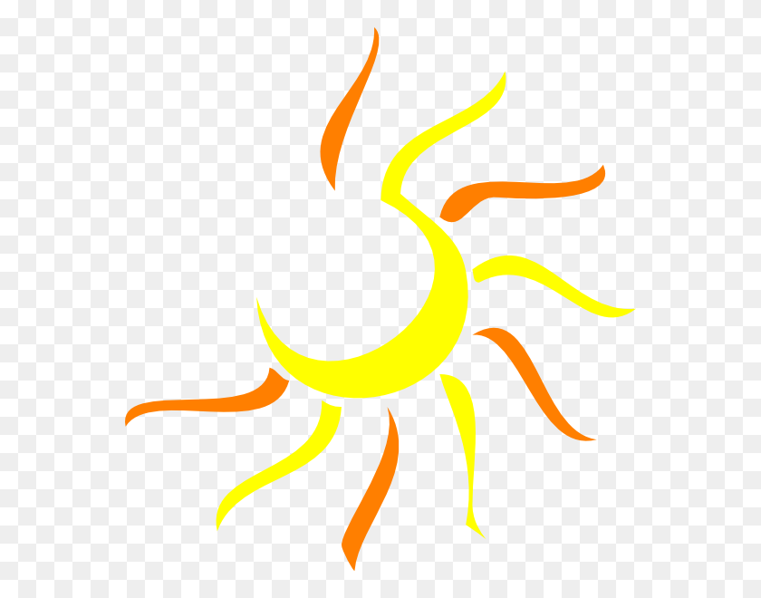 564x600 Sunshine Half Sun Clipart - Sunshine PNG