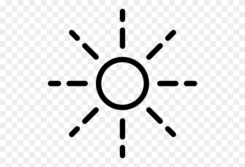 512x512 Солнечный Свет, Свет, Звезда, Солнечные Лучи, Значок Солнечного Света - Черно-Белые Солнечные Лучи Клипарт