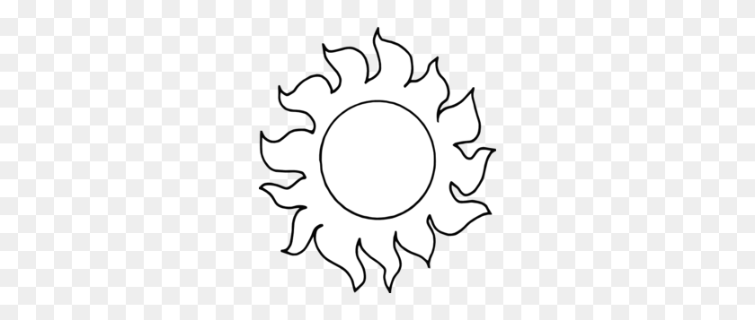 264x297 Sunshine Outline Cliparts - Sun Rays Clipart Black And White