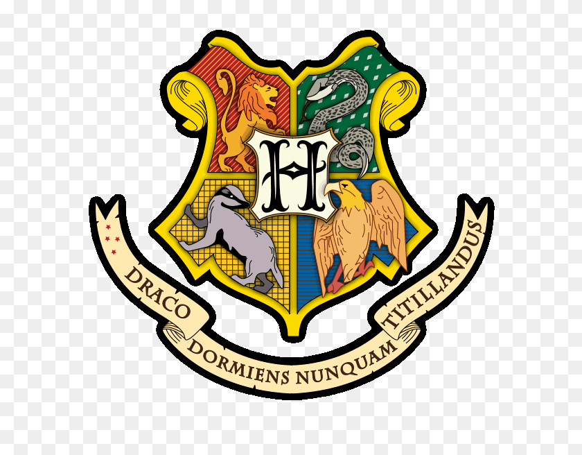596x596 Школы Suny, Отсортированные По Отличным Булавкам Для Домов Хогвартса - Hogwarts Crest Clipart