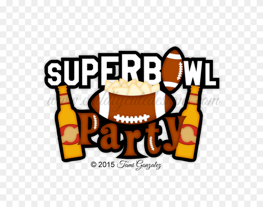 600x600 Super Bowl Party Title Goma Eva Super Bowl Party - Super Bowl Party Clip Art