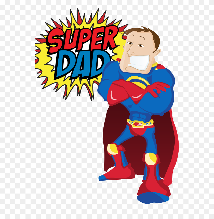 565x800 Super Dad Png Transparent Super Dad Images - Superhero Flying Clipart