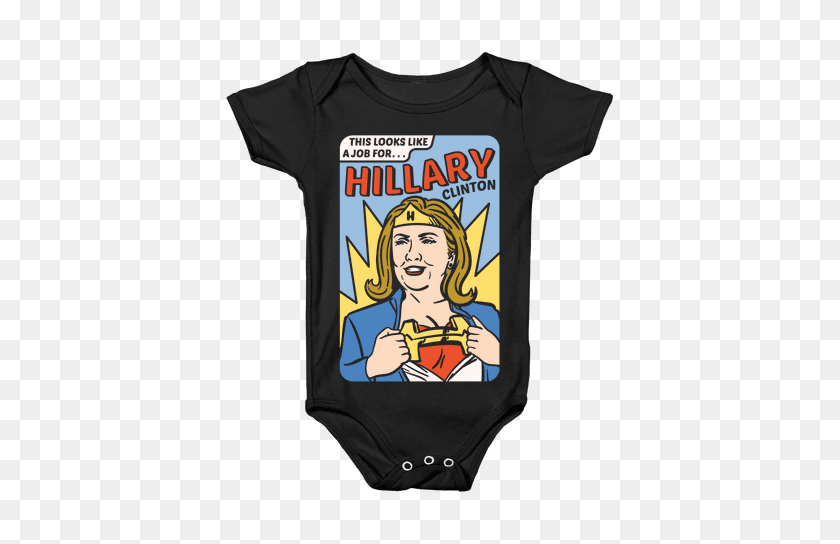 484x484 Super Hero Hillary Clinton Baby One Piece Lookhuman - Hillary Clinton PNG