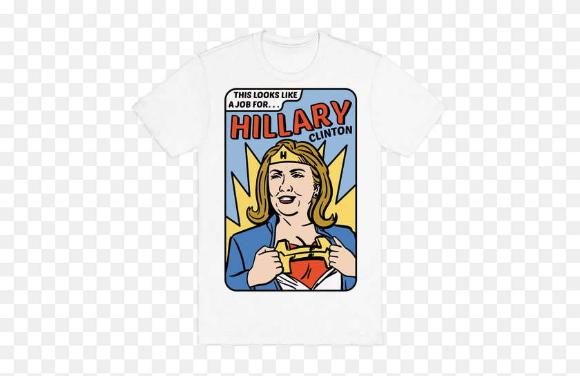 484x484 Super Hero Hillary Clinton Tee - Hillary Clinton PNG