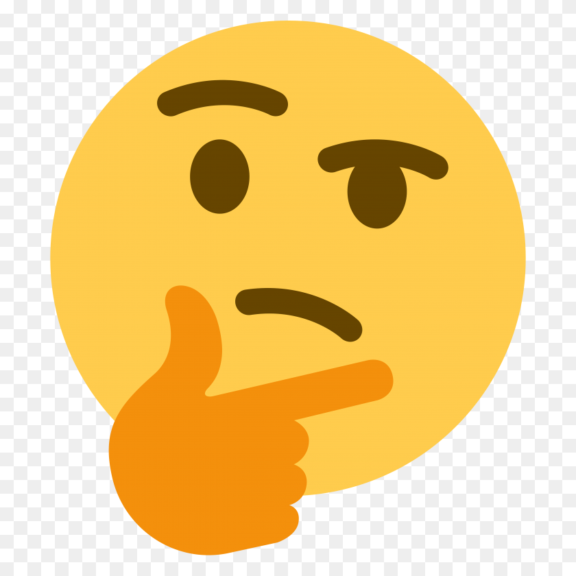 5000x5000 Super High Resolution Transparent Template Of The Twitter Variant - Thinking Emoji PNG