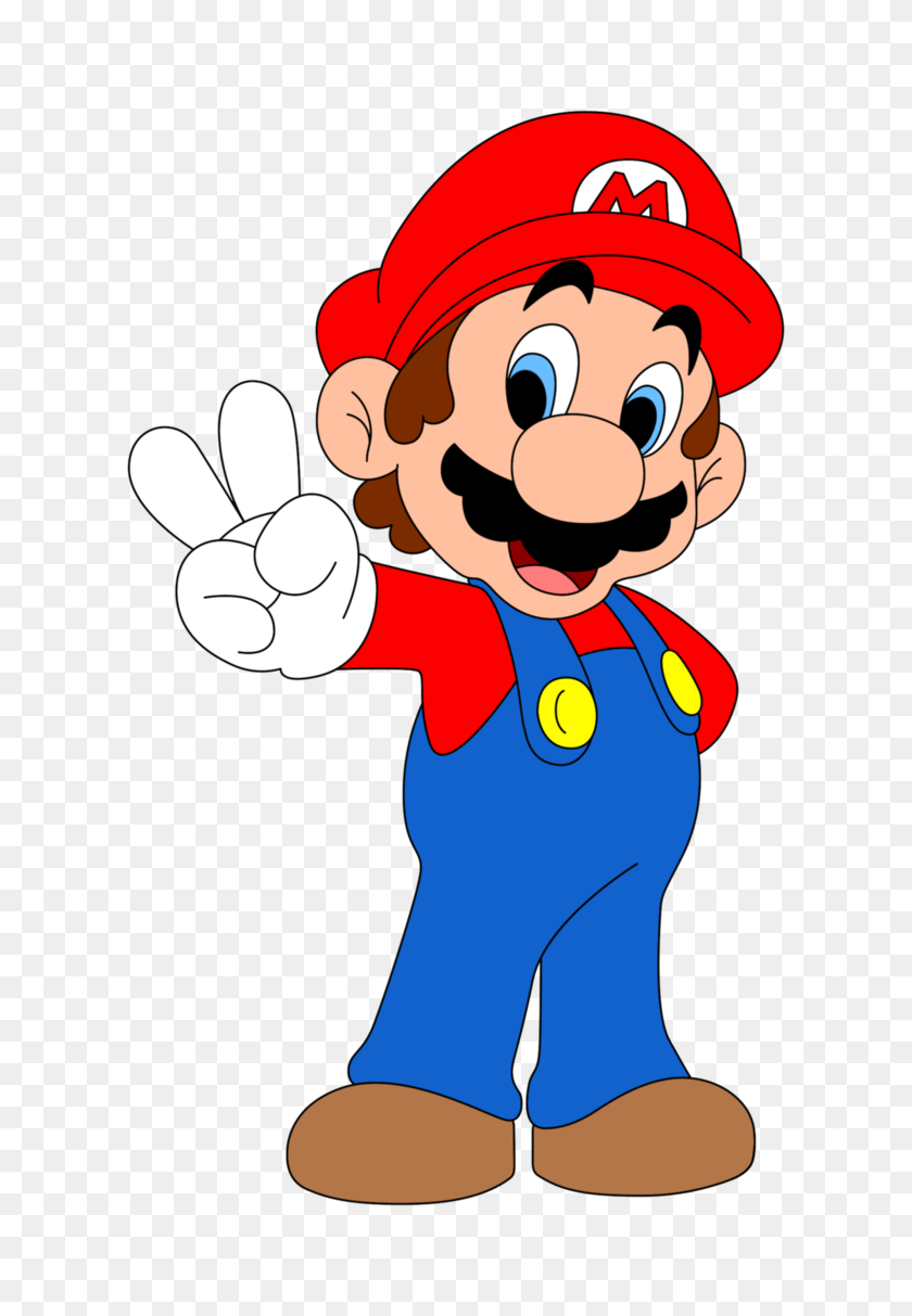 692x1153 Клипарт Super Mario - Поднимите Руку