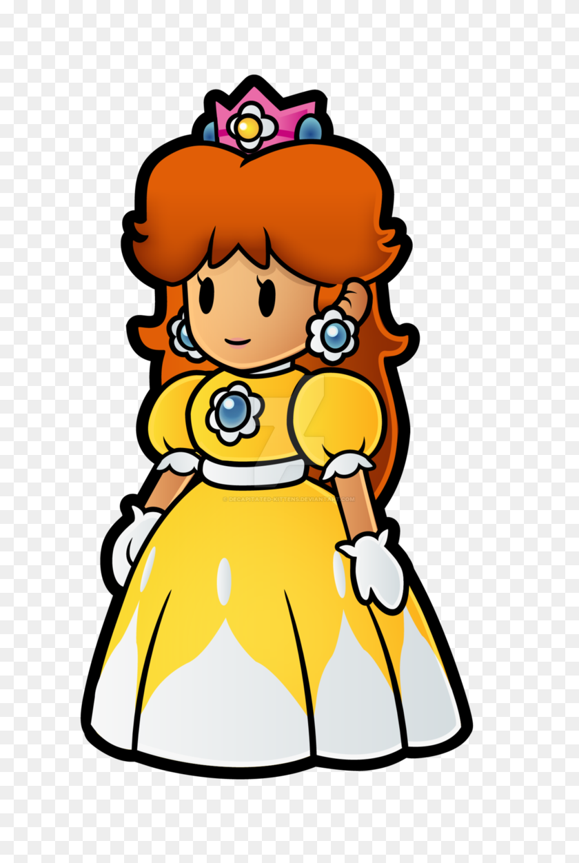 671x1192 Super Mario Clipart Daisy - Yellow Daisy Clipart