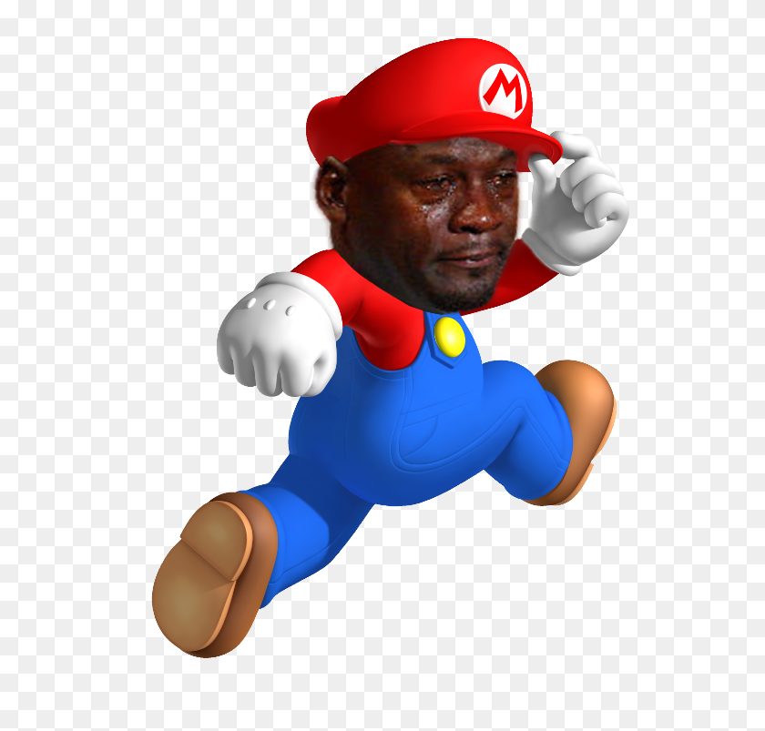 600x743 Super Mario Crying Michael Jordan Know Your Meme - Michael Jordan Crying PNG