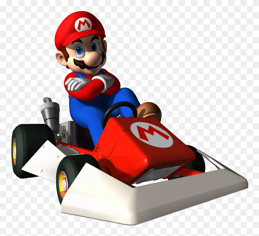 2880x2608 Super Mario On Cart Png Image - Super Mario PNG