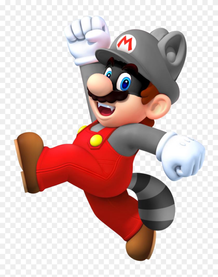 786x1017 Super Mario Raccoon Imagen Png - Mapache Png
