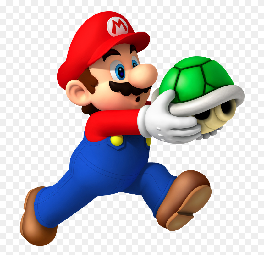 725x751 Super Mario With Shell Png Image - Nintendo Clipart