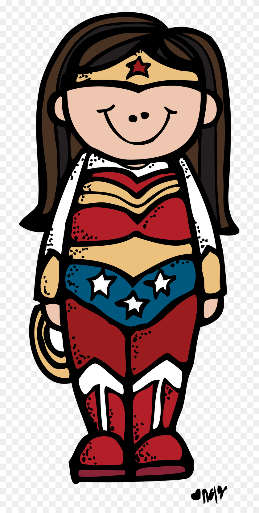 717x1600 Superhero Border For Classrooms Wonder Woman - Snoopy New Year Clipart