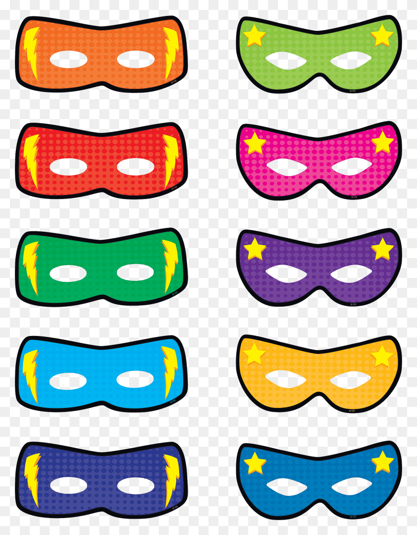 1532x2000 Superhero Masks Accents - Superhero Border Clipart