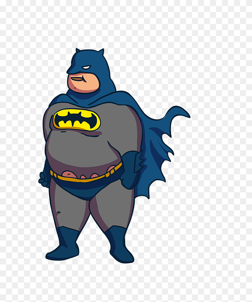 591x945 Superheroes If They Were Fat Batman, Dark Knight, Gotham - Fat Man PNG