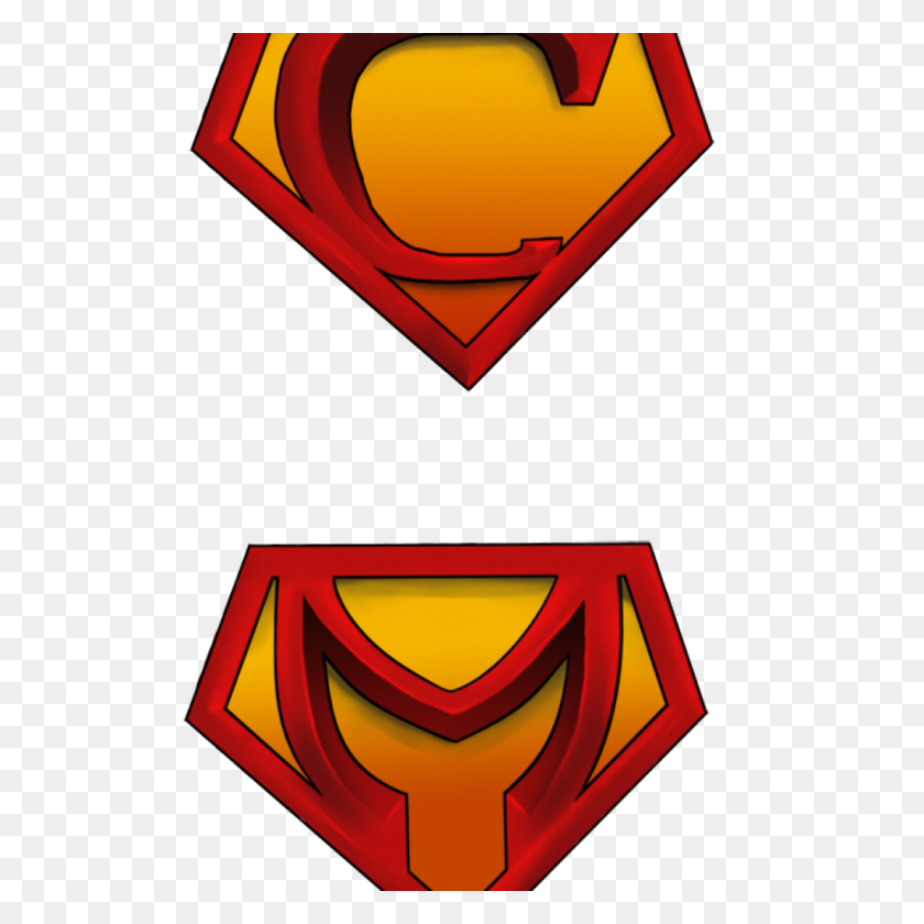 1024x1024 Superman Logo With Different Letters Pineapple Clipart House - Superman Logo Clipart