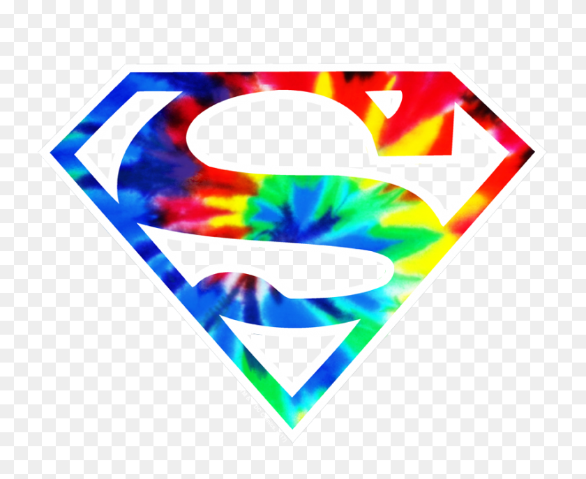 850x684 Superman Superman Tie Dye Logo Sudadera Con Capucha Juvenil - Tie Dye Clipart