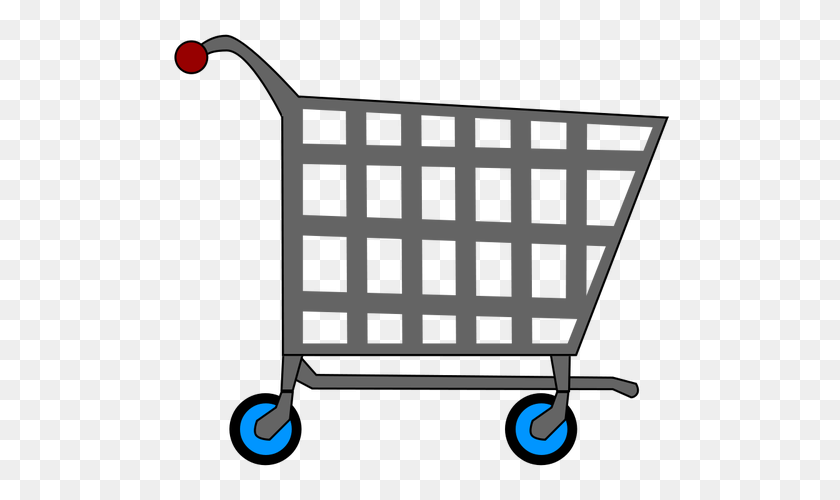 500x440 Supermarket Trolley Vector Drawing - Supermarket Clipart