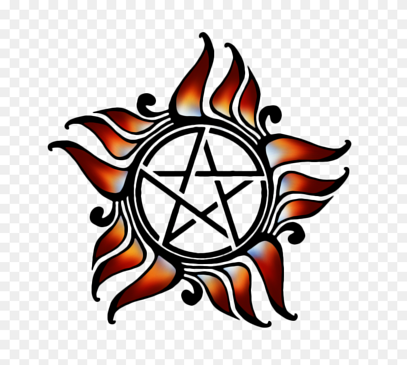 736x692 Supernatural Inspired Anti Possession Tattoo Colored - Supernatural Logo PNG