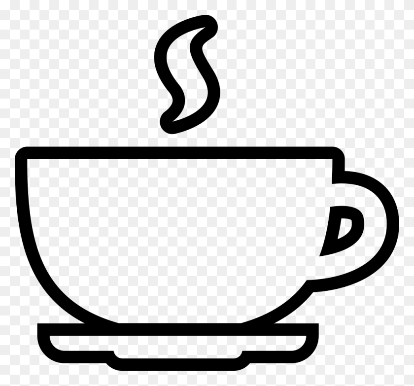 980x909 Supple Coffee Cup Outline Comments Coffee Cup Outline Png Icon - Outline PNG