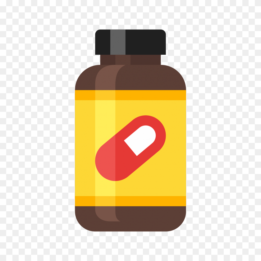 1600x1600 Supplement Bottle Icon - Pill Bottle PNG