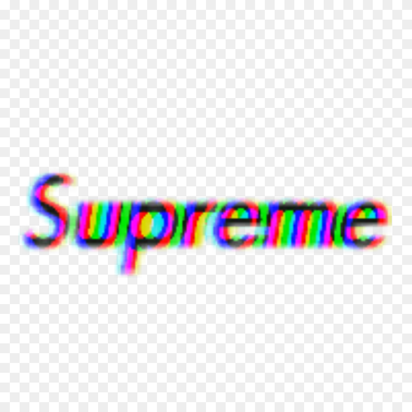 1773x1773 Supreme Glitch Effect Tumblr Aesthetic Sticker Png Blac - Tumblr PNG Aesthetic