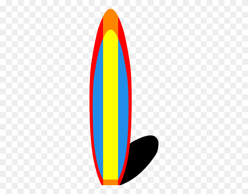 234x598 Surf Board Clip Arts Download - Board Clipart