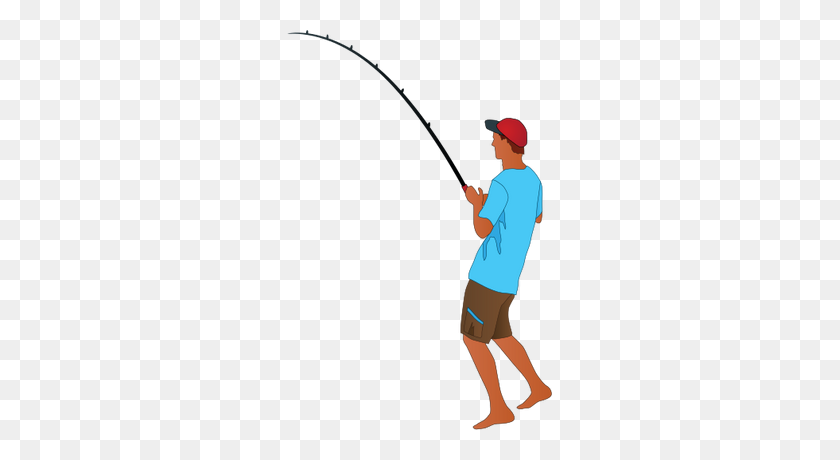 265x400 Surf Fishing Clipart, Explore Pictures - Man Fishing Clipart