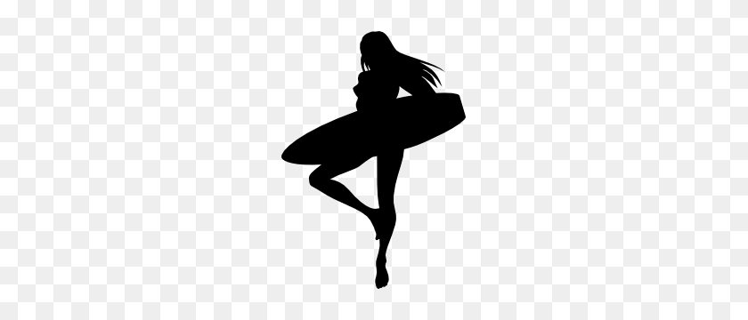 300x300 Pegatina Surf With Me Surfing - Surfer Clipart Blanco Y Negro
