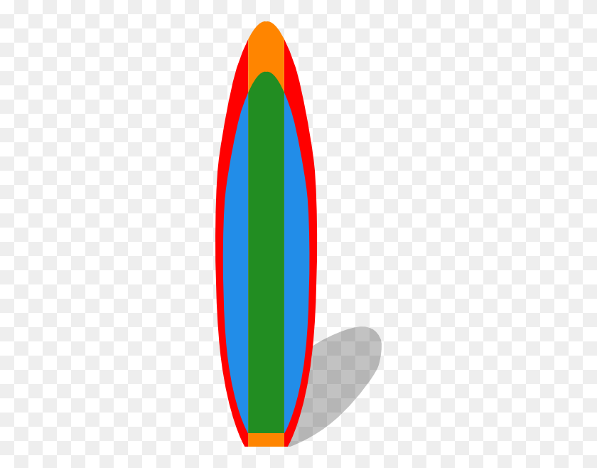 234x598 Surfboard Clip Art - Sand Table Clipart