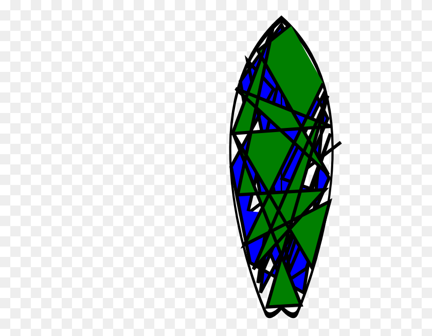 492x594 Surfboard Clip Art - Stained Glass Clipart