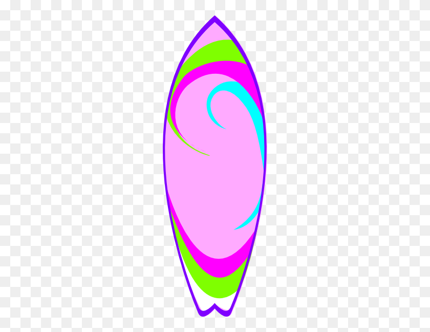 204x588 Surfboard Clip Art - Surfboard Clipart