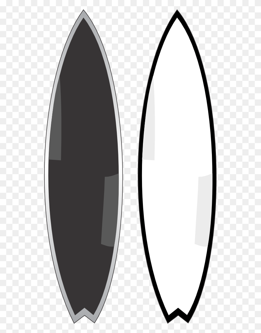 555x1011 Surfboard Clip Art - Tabla Clipart