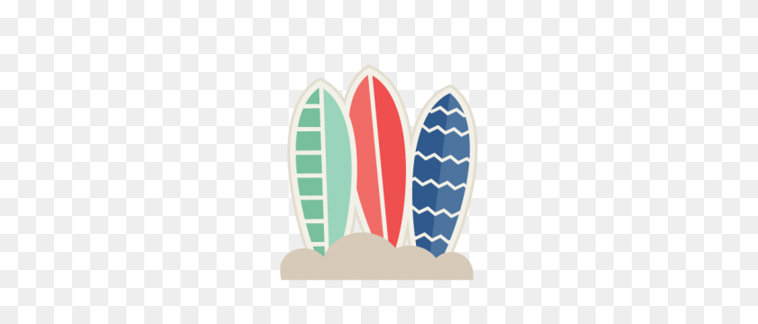 300x300 Surfboards Beachprint File, Digital - Cute Ocean Clipart