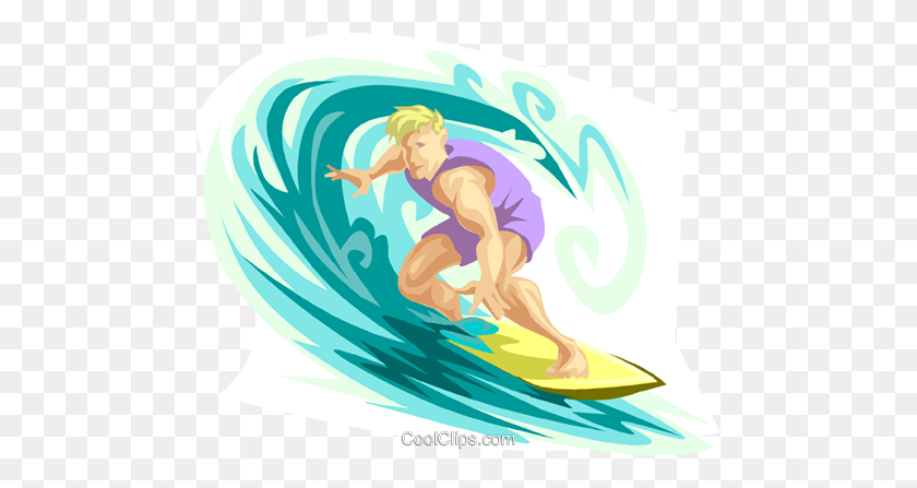 480x387 Surfer Dude Royalty Free Vector Clipart Ilustración - Cool Dude Clipart