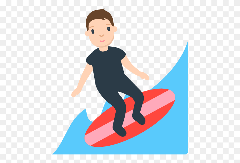 512x512 Surfer Emoji Для Facebook, Идентификатор Электронной Почты Sms - Серфер Png