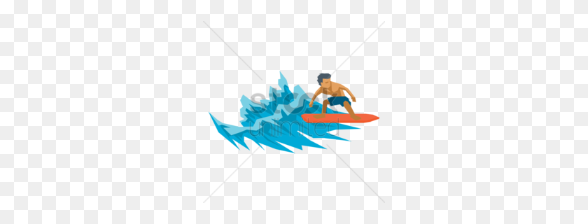 260x260 Surfing Clipart - Water Skiing Clipart