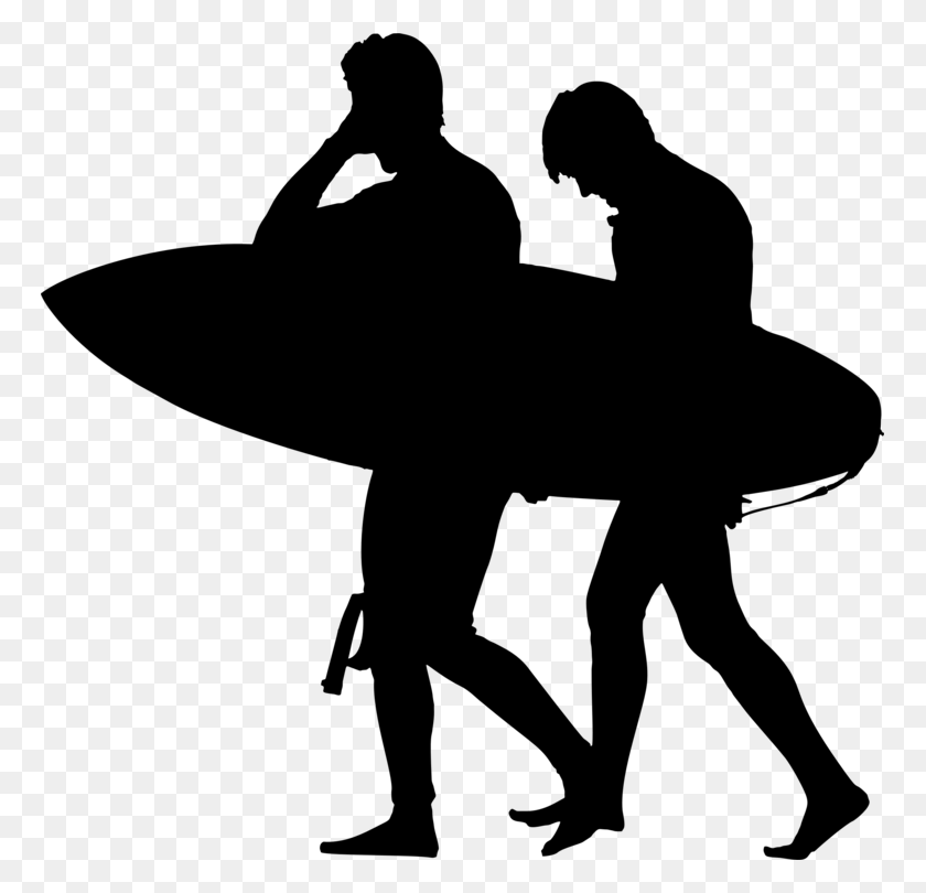 765x750 Surfing Silhouette Computer Icons Download - Surfer Clipart Black And White