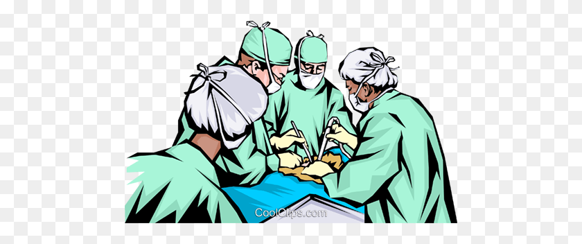 480x292 Surgeons Royalty Free Vector Clip Art Illustration - Surgery Clip Art