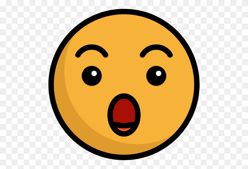 512x512 Значок Удивление Emoji Png - Удивленное Лицо Png