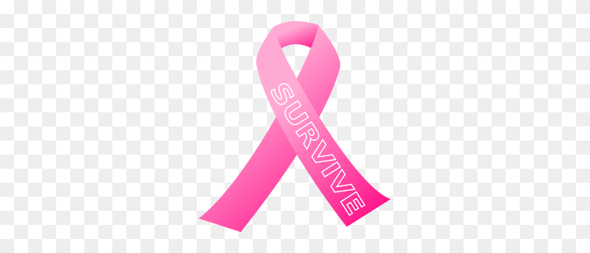 273x300 Survive Pink Ribbon Clip Art - Pink Ribbon Clip Art