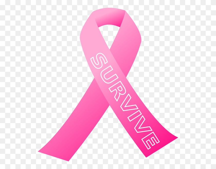 546x599 Survive Pink Ribbon Clip Art - Survivor Clipart