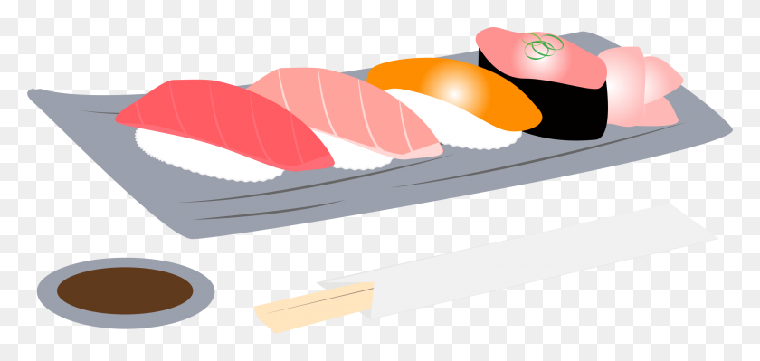 2250x980 Sushi Clipart Clipart - Clipart De Cáncer De Piel