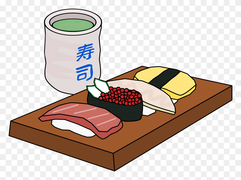 2400x1754 Sushi Clipart Clipart Peachy - Sushi Clipart Black And White