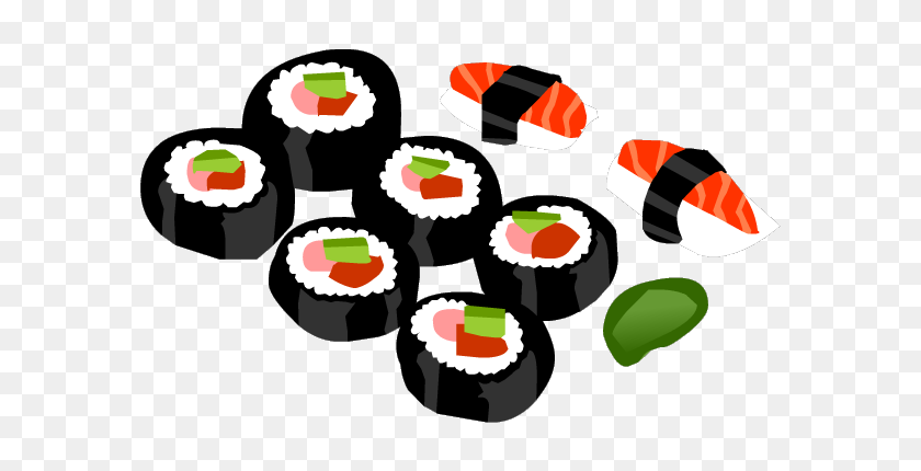 600x370 Sushi Clipart Png - Sushi Roll Clipart