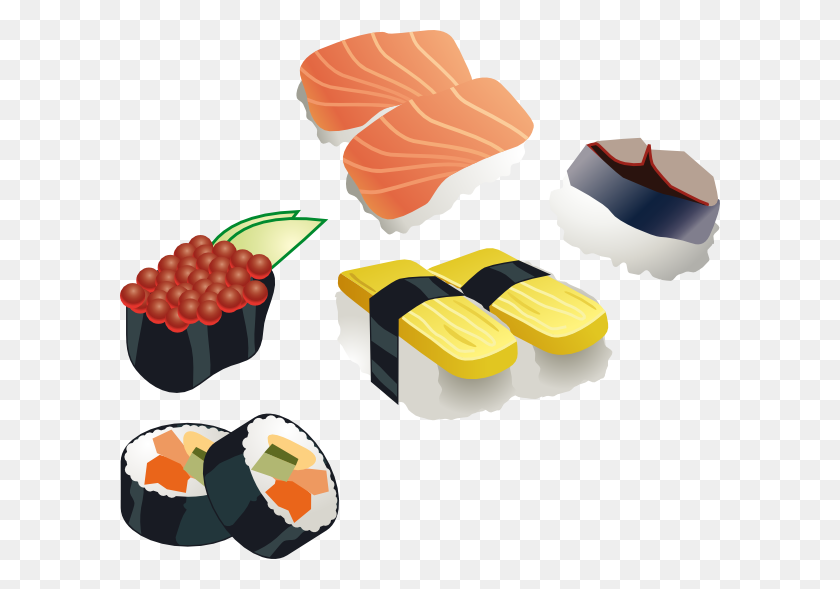 600x529 Imágenes Prediseñadas De Invitación De Sushi - Clipart De Sushi Png